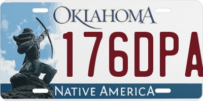 OK license plate 176DPA