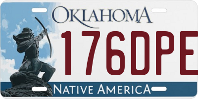 OK license plate 176DPE