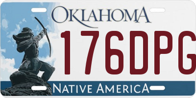 OK license plate 176DPG