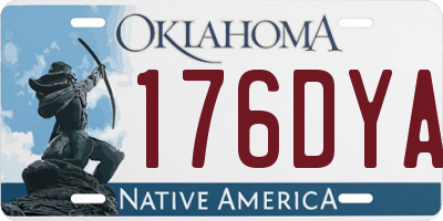 OK license plate 176DYA