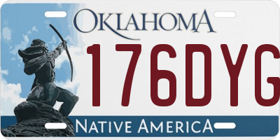 OK license plate 176DYG