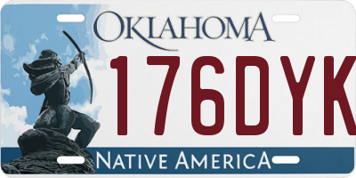OK license plate 176DYK