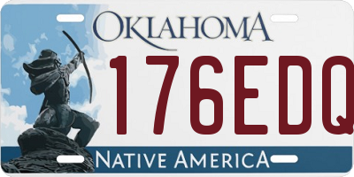 OK license plate 176EDQ