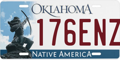 OK license plate 176ENZ
