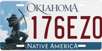 OK license plate 176EZO
