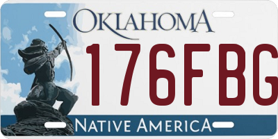 OK license plate 176FBG