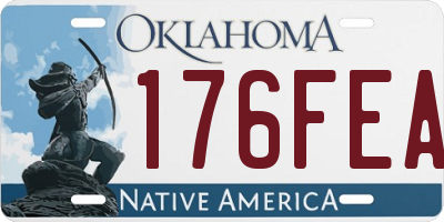 OK license plate 176FEA