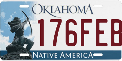 OK license plate 176FEB