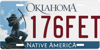 OK license plate 176FET