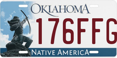 OK license plate 176FFG