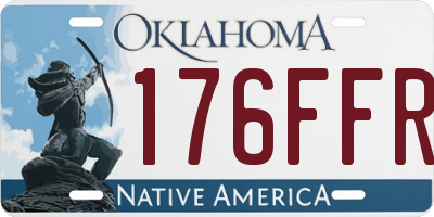 OK license plate 176FFR