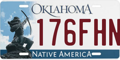 OK license plate 176FHN