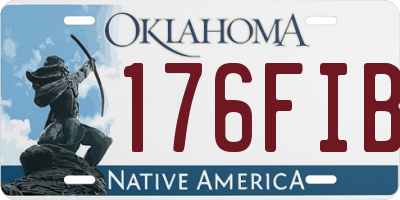 OK license plate 176FIB