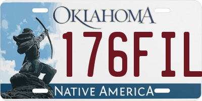 OK license plate 176FIL
