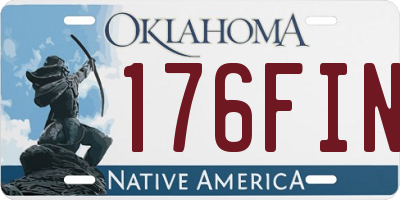 OK license plate 176FIN