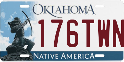 OK license plate 176TWN