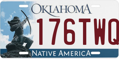 OK license plate 176TWQ