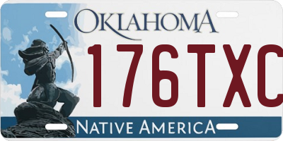 OK license plate 176TXC