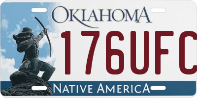 OK license plate 176UFC