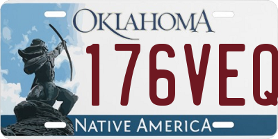 OK license plate 176VEQ