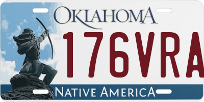 OK license plate 176VRA