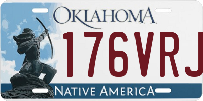 OK license plate 176VRJ