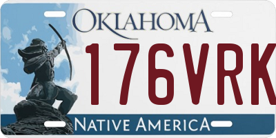 OK license plate 176VRK