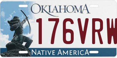 OK license plate 176VRW