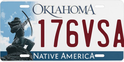 OK license plate 176VSA