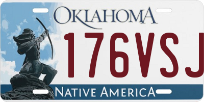OK license plate 176VSJ