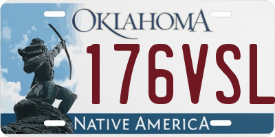 OK license plate 176VSL