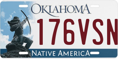 OK license plate 176VSN