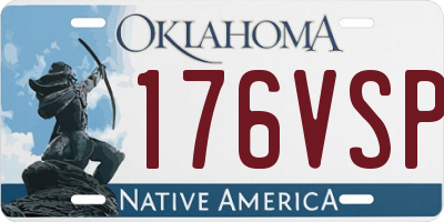 OK license plate 176VSP