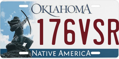 OK license plate 176VSR