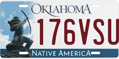 OK license plate 176VSU