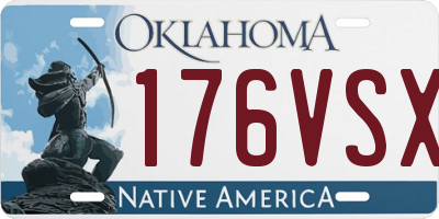 OK license plate 176VSX
