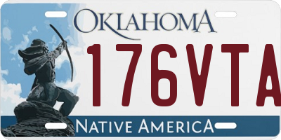 OK license plate 176VTA