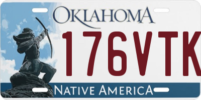 OK license plate 176VTK