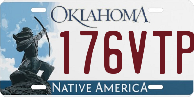 OK license plate 176VTP