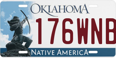 OK license plate 176WNB