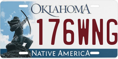 OK license plate 176WNG