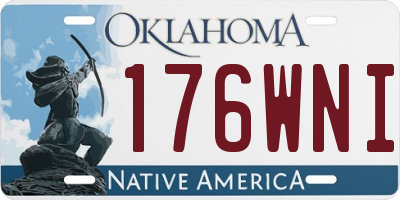 OK license plate 176WNI