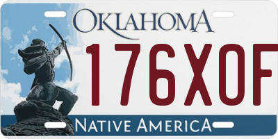 OK license plate 176XOF