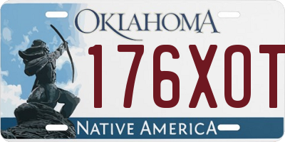 OK license plate 176XOT