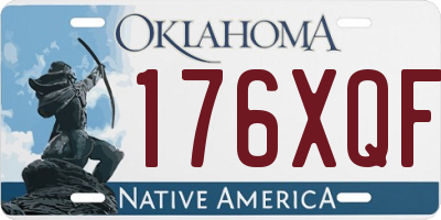 OK license plate 176XQF
