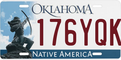 OK license plate 176YQK