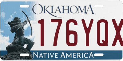 OK license plate 176YQX