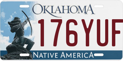 OK license plate 176YUF