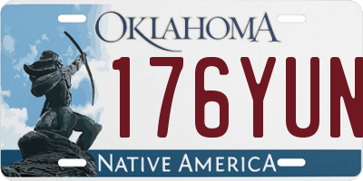 OK license plate 176YUN