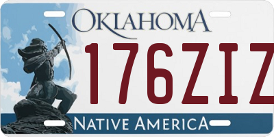 OK license plate 176ZIZ